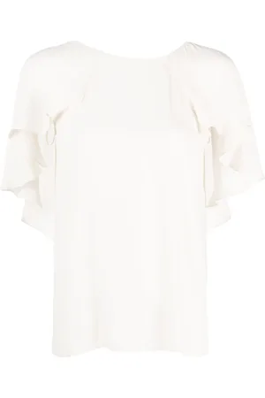 Pinko Ruffled short-sleeve blouse