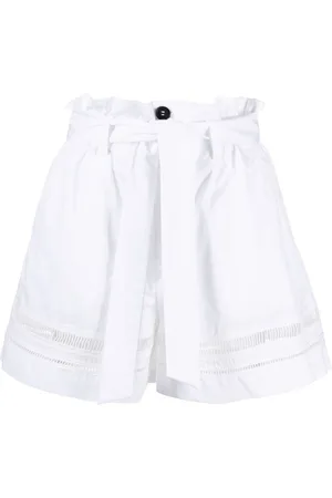 LORENA ANTONIAZZI Belted cotton shorts