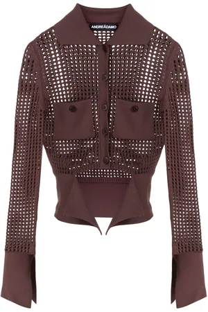 ANDREADAMO Open-knit panelled cardigan