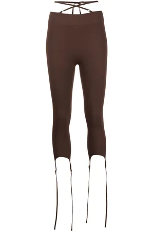 ANDREADAMO Strap-detail cropped leggings