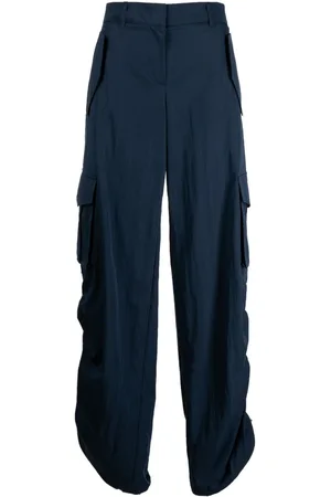 SYSTEM Drawstring wide-leg trousers