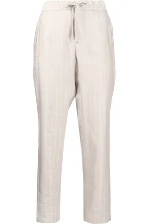 LORENA ANTONIAZZI Striped slim-cut trousers