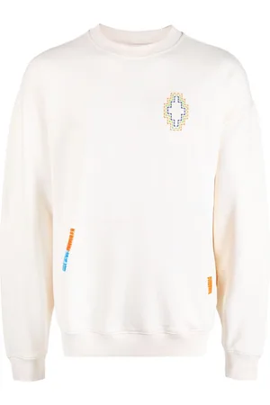 MARCELO BURLON Embroidered-logo cotton sweatshirt