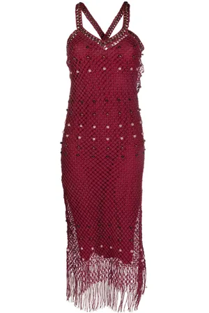 WALES BONNER Java macramé fringed dress