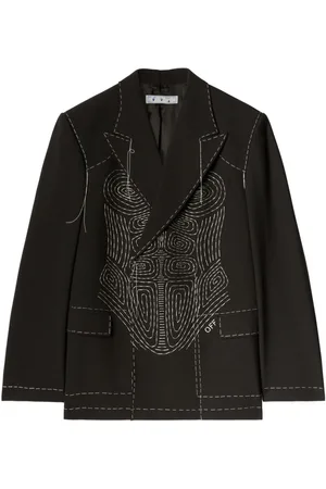 OFF-WHITE Runway Body Stitch double-breasted jacket