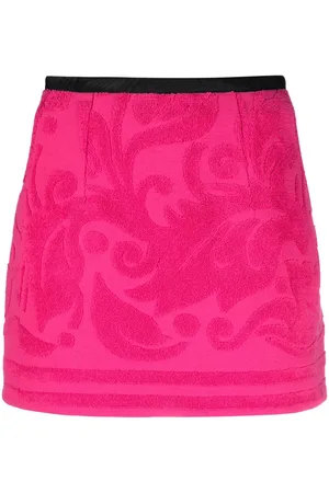 Marine Serre Terry-cloth jacquard miniskirt