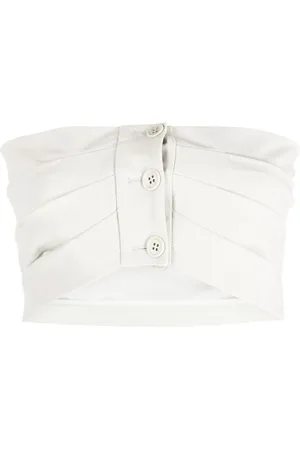 Serafini Pleated button-up tube top