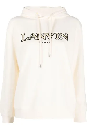 Lanvin Embroidered-logo cotton hoodie