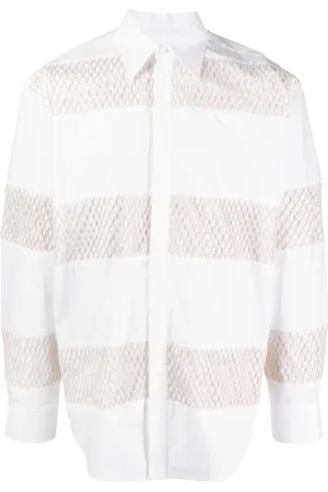 Msgm Striped organic-cotton shirt