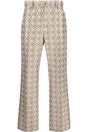 Marine Serre Moon Diamant straight-leg trousers
