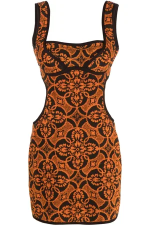 Marine Serre Towels cut-out minidress