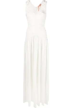 Nº21 Ruched-detailing long dress