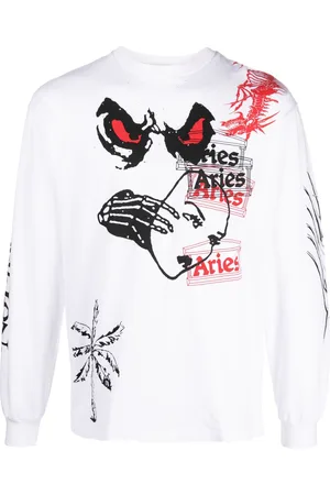 ARIES Graphic-print cotton jumper