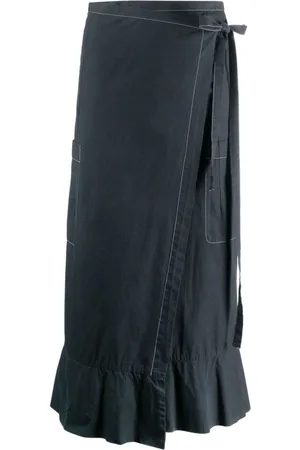 Comme des Garçons 2000s high-waisted wrap midi skirt