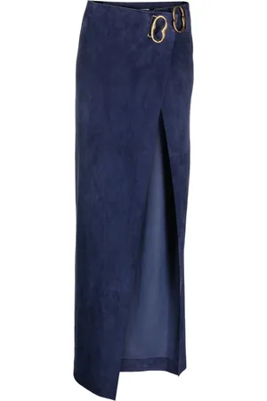 Bally Suede maxi wrap skirt