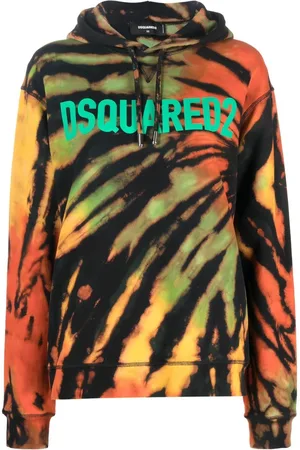 Dsquared2 Abstarct-print cotton hoodie