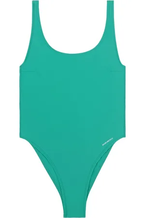 Sporty & Rich Carla logo-print swimsuit