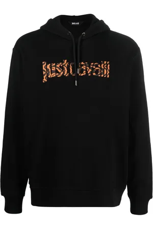 Roberto Cavalli Logo-print cotton hoodie