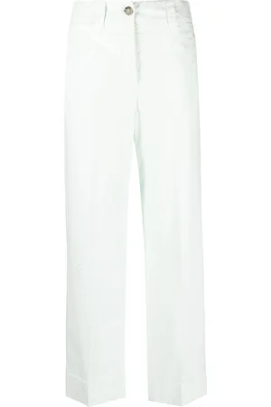 PESERICO SIGN Pressed-crease cotton trousers