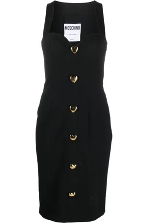 Moschino Ženy Přiléhavé - Heart-shaped buttons bodycon dress