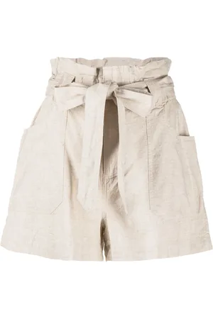 DKNY High-waisted drawstring shorts
