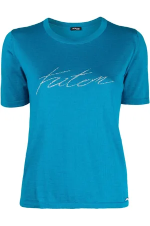 Kiton Jacquard-logo fine-knit T-shirt