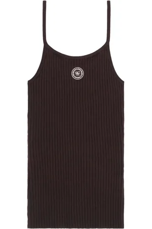 Sporty & Rich Logo-patch ribbed tank top