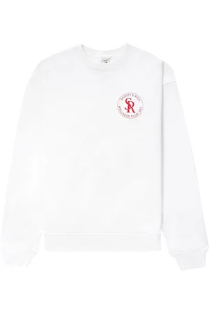 Sporty & Rich Logo-patch cotton sweatshirt