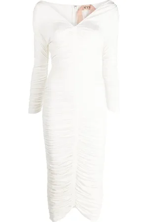 Nº21 Ruched-bodice midi dress