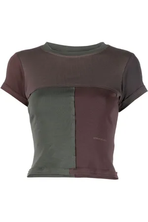ECKHAUS LATTA Panelled cropped top