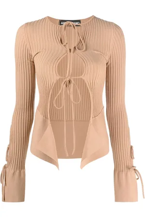 ANDREADAMO Ribbed-knit long-sleeve top