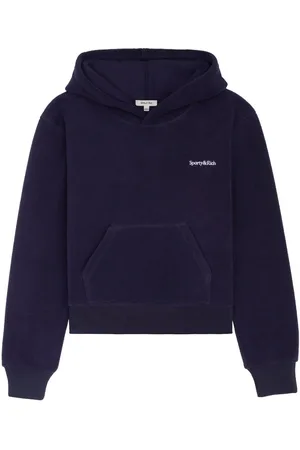 Sporty & Rich Embroidered-logo polar hoodie