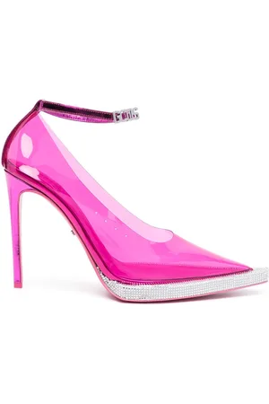 GCDS 130mm transparent pointed-toe pumps