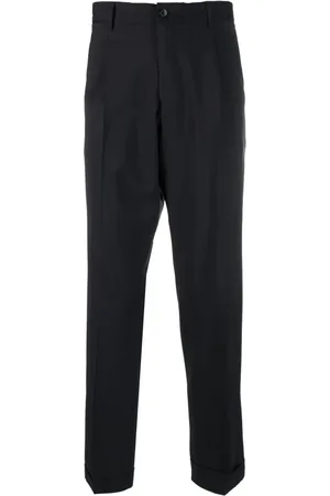 BRIGLIA Elasticated-waistband cotton-wool chinos