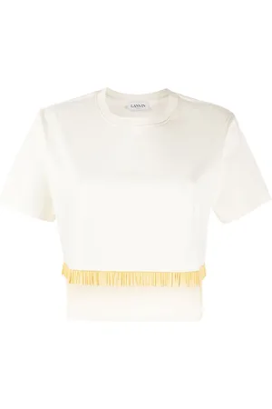 Lanvin Fringed cropped T-shirt