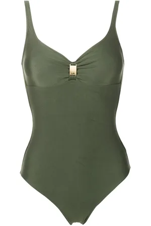 Lygia & Nanny Roberta Liso logo-plaque swimsuit