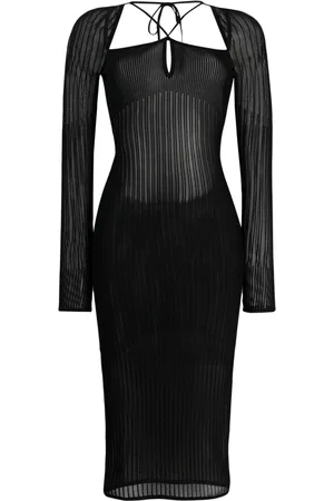Nensi Dojaka Long-sleeve open-back dress