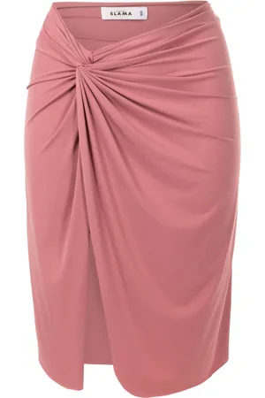 AMIR SLAMA Asymmetric gathered-detail skirt