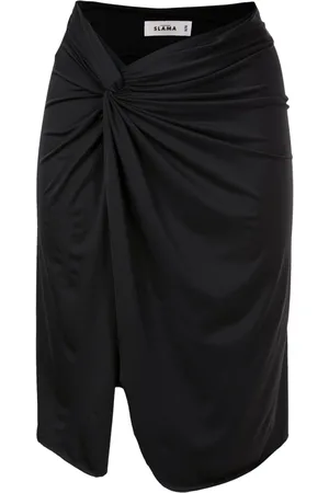 AMIR SLAMA Asymmetric gathered-detail skirt