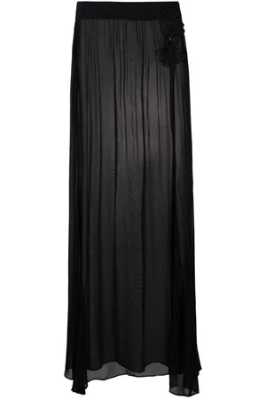 AMIR SLAMA Floral-appliqué maxi skirt