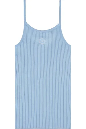 Sporty & Rich Logo-patch ribbed tank top