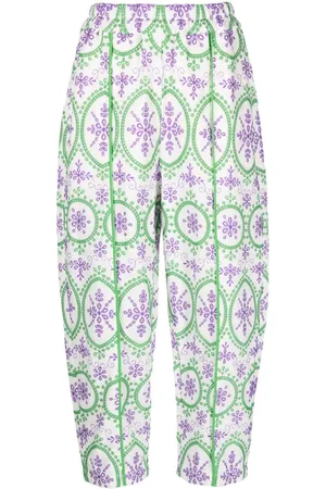 CHARO RUIZ IBIZA Lya embroidered cropped trousers