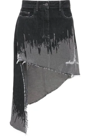 J.W.Anderson Studded asymmetric denim skirt
