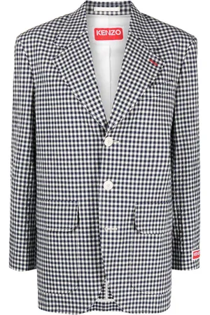 Kenzo Gingham single-breasted blazer