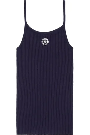Sporty & Rich Logo-patch ribbed tank top