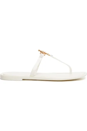Tory Burch Roxane Jelly logo-plaque slides