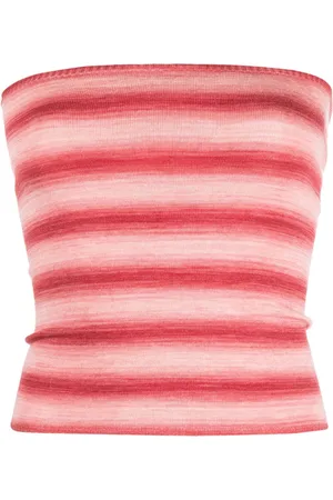Gimaguas Strapless striped knit top