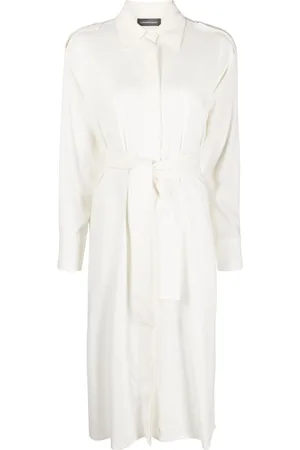 LORENA ANTONIAZZI Tied midi shirtdress