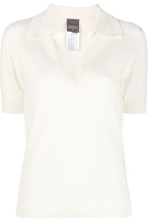 LORENA ANTONIAZZI Short-sleeve knitted polo shirt