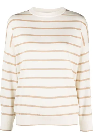 LORENA ANTONIAZZI Striped fine-knit jumper
